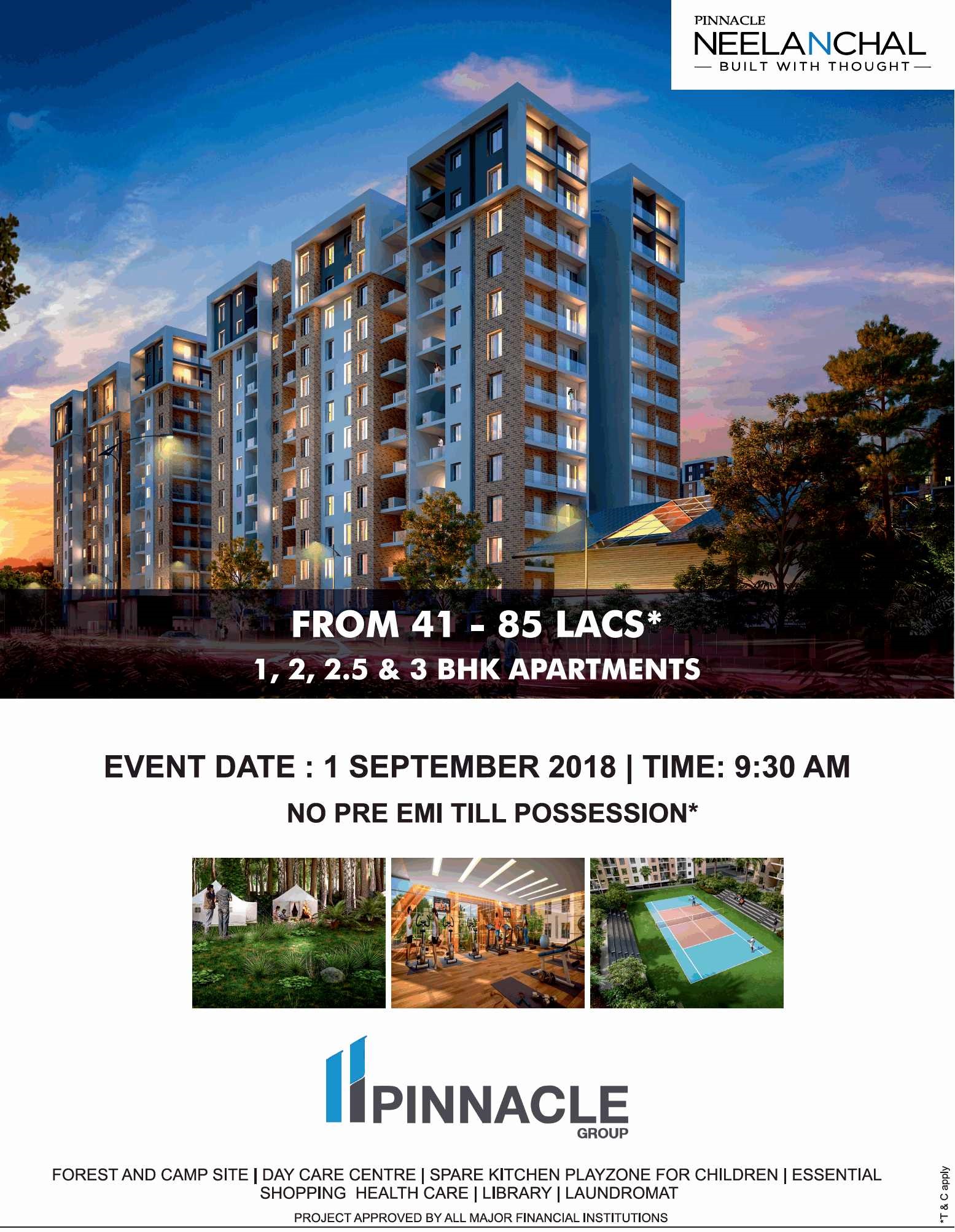 Pay no pre EMI till possession at Pinnacle Neelanchal in Pune